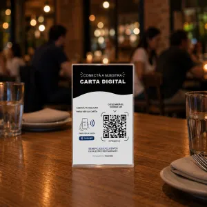 Cartel QR/NFC Carta Digital